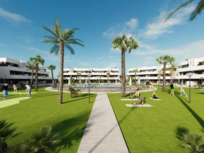 Nieuwbouw appartementen met toeristische vergunning en uitzicht op de lagune in El Raso Guardamar del Segura