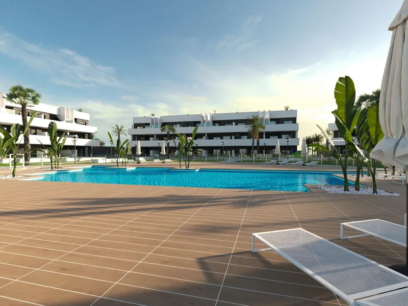Nieuwbouw appartementen met toeristische vergunning en uitzicht op de lagune in El Raso Guardamar del Segura