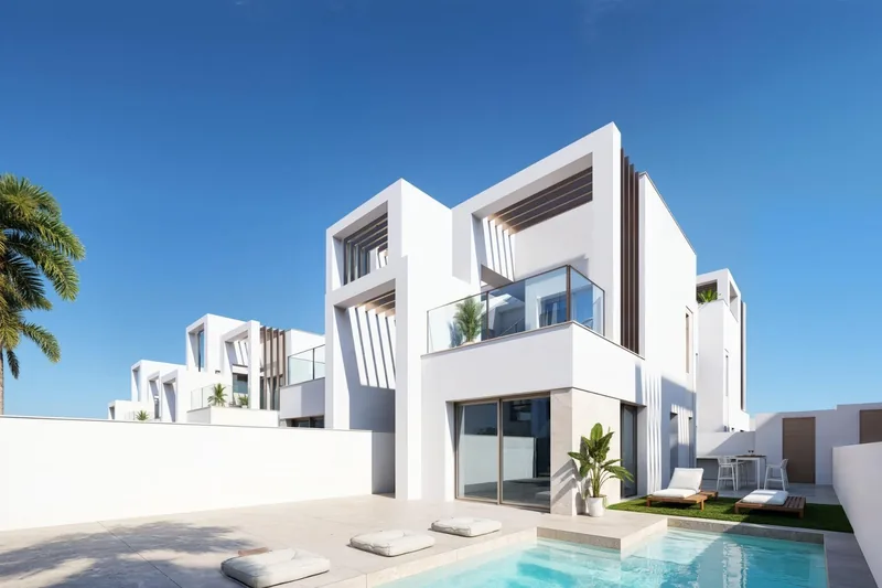 Nieuwbouwwoningen met privézwembad bij Serena Golf-Los Alcazares
